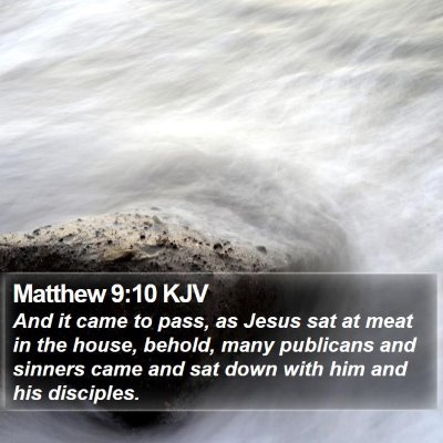 Matthew 9:10 KJV Bible Verse Image