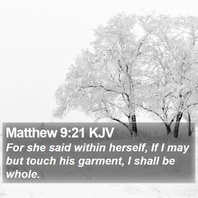 Matthew 9:21 KJV Bible Verse Image