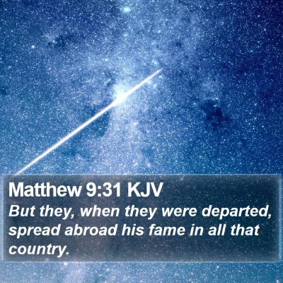 Matthew 9:31 KJV Bible Verse Image