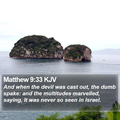 Matthew 9:33 KJV Bible Verse Image