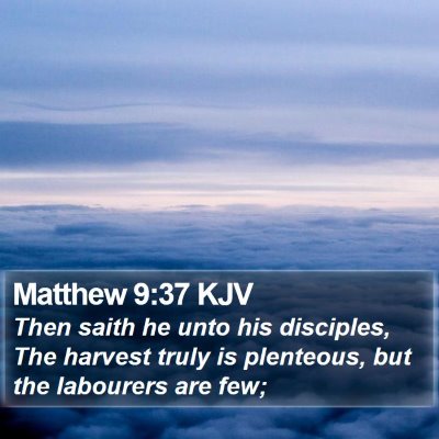 Matthew 9:37 KJV Bible Verse Image