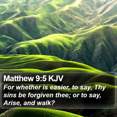 Matthew 9:5 KJV Bible Verse Image