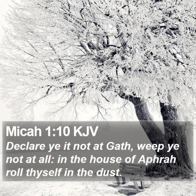 Micah 1:10 KJV Bible Verse Image