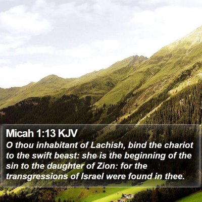 Micah 1:13 KJV Bible Verse Image