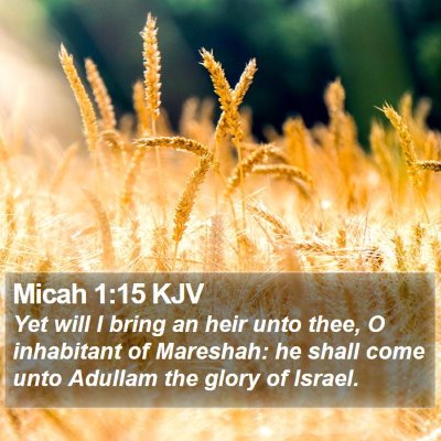 Micah 1:15 KJV Bible Verse Image