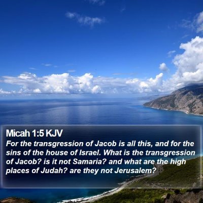 Micah 1:5 KJV Bible Verse Image