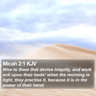 Micah 2:1 KJV Bible Verse Image