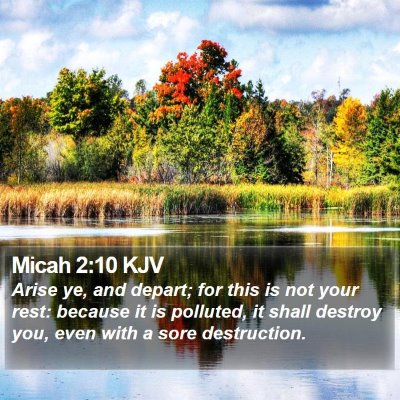 Micah 2:10 KJV Bible Verse Image