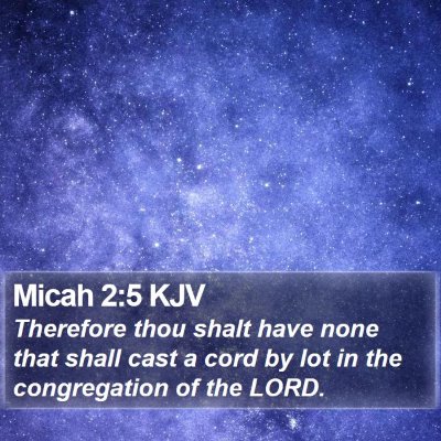 Micah 2:5 KJV Bible Verse Image