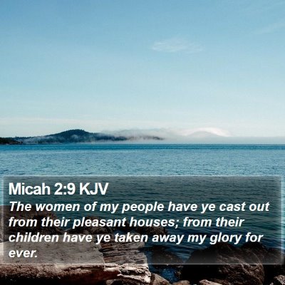 Micah 2:9 KJV Bible Verse Image