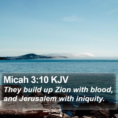 Micah 3:10 KJV Bible Verse Image