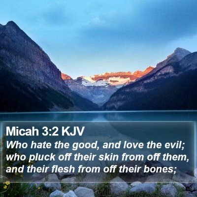 Micah 3:2 KJV Bible Verse Image