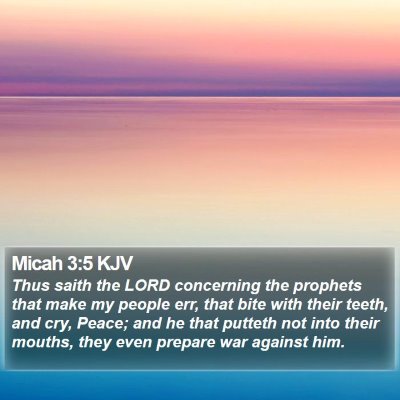 Micah 3:5 KJV Bible Verse Image