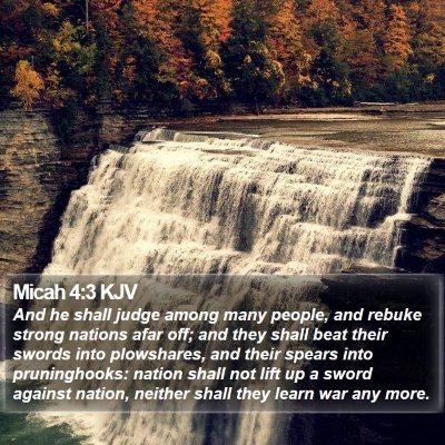 Micah 4:3 KJV Bible Verse Image
