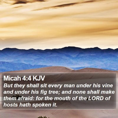 Micah 4:4 KJV Bible Verse Image