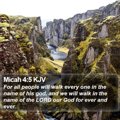 Micah 4:5 KJV Bible Verse Image