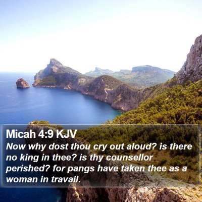 Micah 4:9 KJV Bible Verse Image