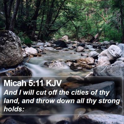 Micah 5:11 KJV Bible Verse Image