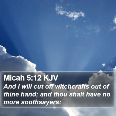 Micah 5:12 KJV Bible Verse Image