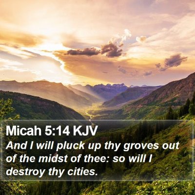 Micah 5:14 KJV Bible Verse Image