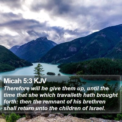 Micah 5:3 KJV Bible Verse Image