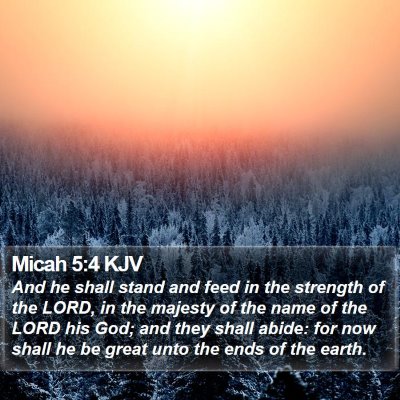 Micah 5:4 KJV Bible Verse Image