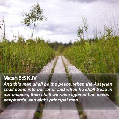 Micah 5:5 KJV Bible Verse Image