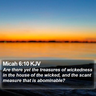 Micah 6:10 KJV Bible Verse Image