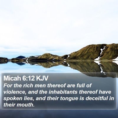 Micah 6:12 KJV Bible Verse Image