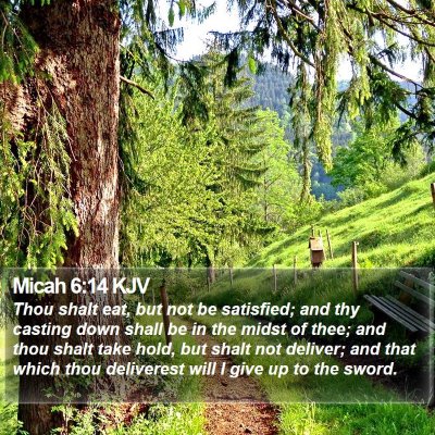 Micah 6:14 KJV Bible Verse Image