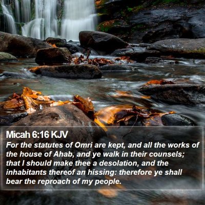 Micah 6:16 KJV Bible Verse Image