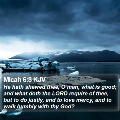 Micah 6:8 KJV Bible Verse Image