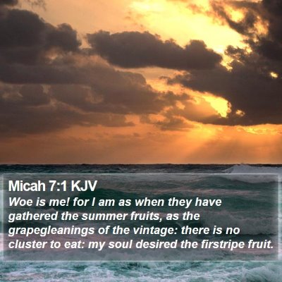 Micah 7:1 KJV Bible Verse Image