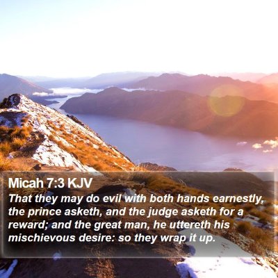 Micah 7:3 KJV Bible Verse Image