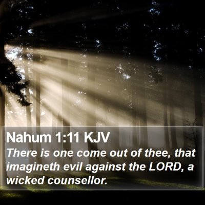 Nahum 1:11 KJV Bible Verse Image