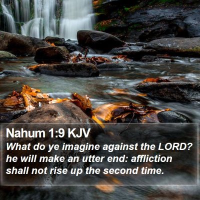 Nahum 1:9 KJV Bible Verse Image