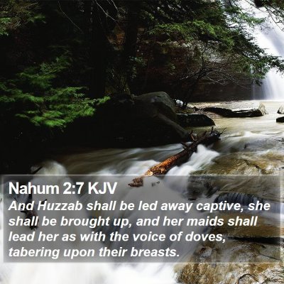 Nahum 2:7 KJV Bible Verse Image