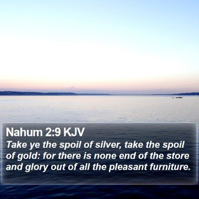 Nahum 2:9 KJV Bible Verse Image