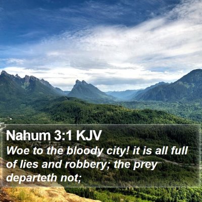 Nahum 3:1 KJV Bible Verse Image