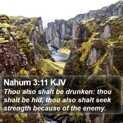 Nahum 3:11 KJV Bible Verse Image
