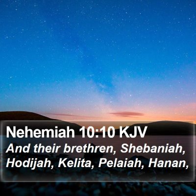 Nehemiah 10:10 KJV Bible Verse Image