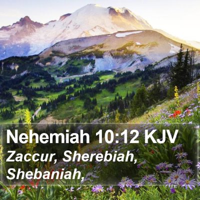 Nehemiah 10:12 KJV Bible Verse Image