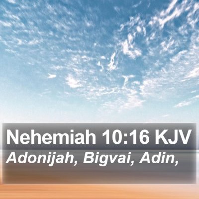 Nehemiah 10:16 KJV Bible Verse Image