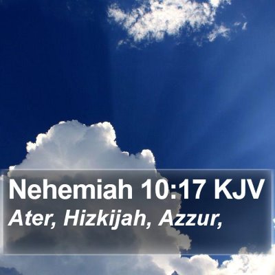 Nehemiah 10:17 KJV Bible Verse Image