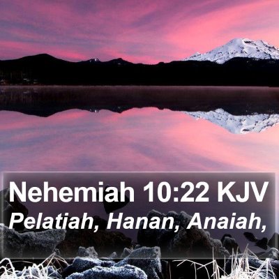 Nehemiah 10:22 KJV Bible Verse Image