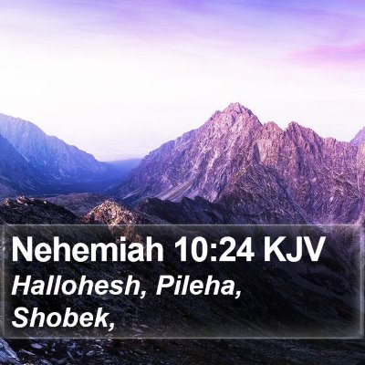 Nehemiah 10:24 KJV Bible Verse Image