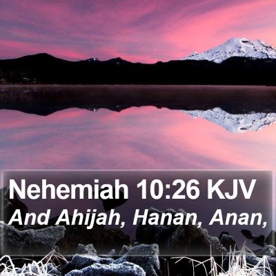 Nehemiah 10:26 KJV Bible Verse Image