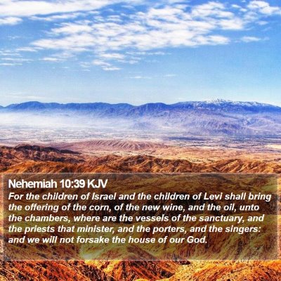 Nehemiah 10:39 KJV Bible Verse Image