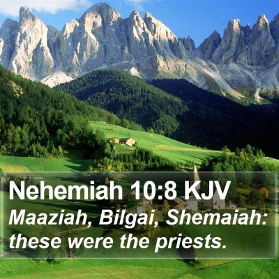 Nehemiah 10:8 KJV Bible Verse Image