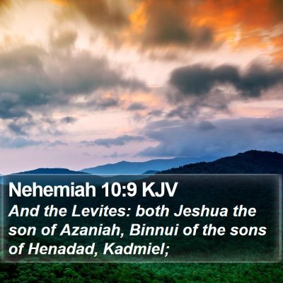 Nehemiah 10:9 KJV Bible Verse Image